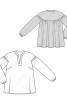 Блуза широкого крою з коміром-стойкою - фото 3
