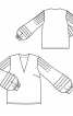 Блуза простого крою з об’ємними рукавами - фото 3