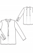 Блузка прямого крою з коміром-стійкою - фото 3