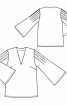 Блуза прямого крою з широкими рукавами - фото 3