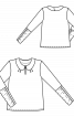 Блузка с круглым воротником и сборками на рукавах - фото 3
