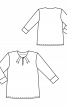 Блузка прямого кроя с укороченными рукавами - фото 3