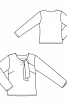 Блузка прямого кроя с завязками - фото 3