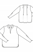 Блуза свободного кроя с объемными рукавами - фото 3