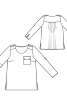 Блуза просторного кроя с погонами - фото 3