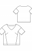 Блуза свободного кроя с углубленными проймами - фото 3