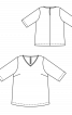 Блузка розкльошеного силуету з V-подібною горловиною - фото 3