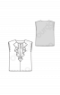 Блузка простого кроя с воланом-пластроном - фото 3
