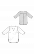 Блуза рубашечного кроя с застежкой на спинке - фото 3