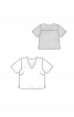 Блуза прямого крою з короткими рукавами - фото 3