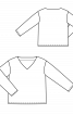 Блуза простого кроя с V-образным вырезом - фото 3