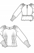 Блузка приталенного кроя с рукавами реглан - фото 3