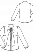 Блузка с воротником-бантом и пышными рукавами - фото 3