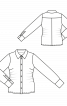 Блузка сорочкового крою зі зборками у швах - фото 3