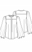 Блузка приталенного кроя с широкими рукавами - фото 3