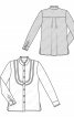 Блуза-сорочка з пластроном і коміром-стойкою - фото 3