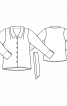 Блузка с отложным воротничком - фото 3