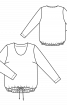 Блуза вільного крою з куліскою по низу - фото 3