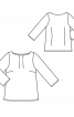 Блузка простого крою з бантовою складкою біля горловини - фото 3