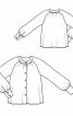 Блузка сорочкового крою з рукавами реглан - фото 3