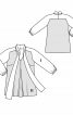 Блузка свободного кроя с воротником-шарфом и рукавами реглан - фото 3