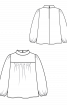 Блузка с пышными рукавами и воротником-стойкой - фото 3
