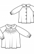 Блузка з відкладним комірцем і рукавами реглан - фото 3