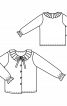 Блузка прямого кроя с отложным воротничком - фото 3
