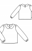 Блузка простого кроя с круглым воротником - фото 3