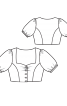 Блузка коротка з вирізом-сердечком - фото 3
