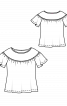 Блуза трикотажна з вирізом човником - фото 3