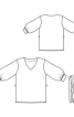 Блуза прямого крою з пишними рукавами - фото 3