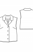 Блузка рубашечного кроя без рукавов - фото 3