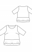 Блуза шелковая с воланом в рельефном шве - фото 3