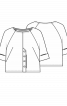 Блузка с укороченными рукавами реглан - фото 3