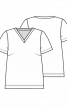 Блузка с V-образным вырезом и короткими рукавами - фото 2