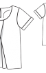 Блузка прямого крою зі складками на горловині - фото 3