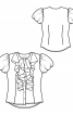 Блузка приталенного кроя с воланами - фото 3