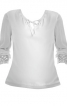 Блузка с кружевными манжетами - фото 2