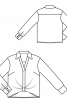 Блузка рубашечного кроя с драпировками - фото 3