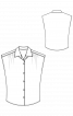 Блузка-рубашка с приспущенными проймами - фото 3