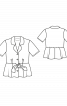 Блузка сорочкового крою з вузлом на талії - фото 3