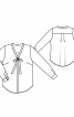 Блузка сорочкового крою зі складкою на спинці - фото 3