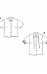 Блузка-сорочка приталеного силуету з короткими рукавами - фото 6
