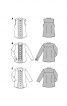 Блуза-сорочка із защипами і відкладним коміром - фото 5