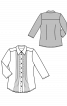 Блуза-сорочка із защипами і відкладним коміром - фото 3