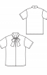 Блузка прямого кроя с большим воротником-бантом - фото 3