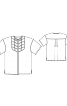 Блузка сорочкового крою з плетеним пластроном - фото 3