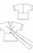 Блуза приталенного силуэта с длинными завязками - фото 3