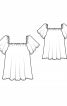 Блуза вільного крою з квадратним вирізом - фото 3
